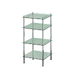 Valsan57404EssentialsFour Tier Glass Shelf Unit