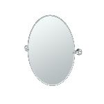 Gatco4419Cafe 26.5 in. H Frameless Oval Mirror Chrome