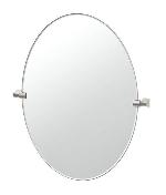 Gatco5659A-Line 26.5 in. H Frameless Oval Mirror